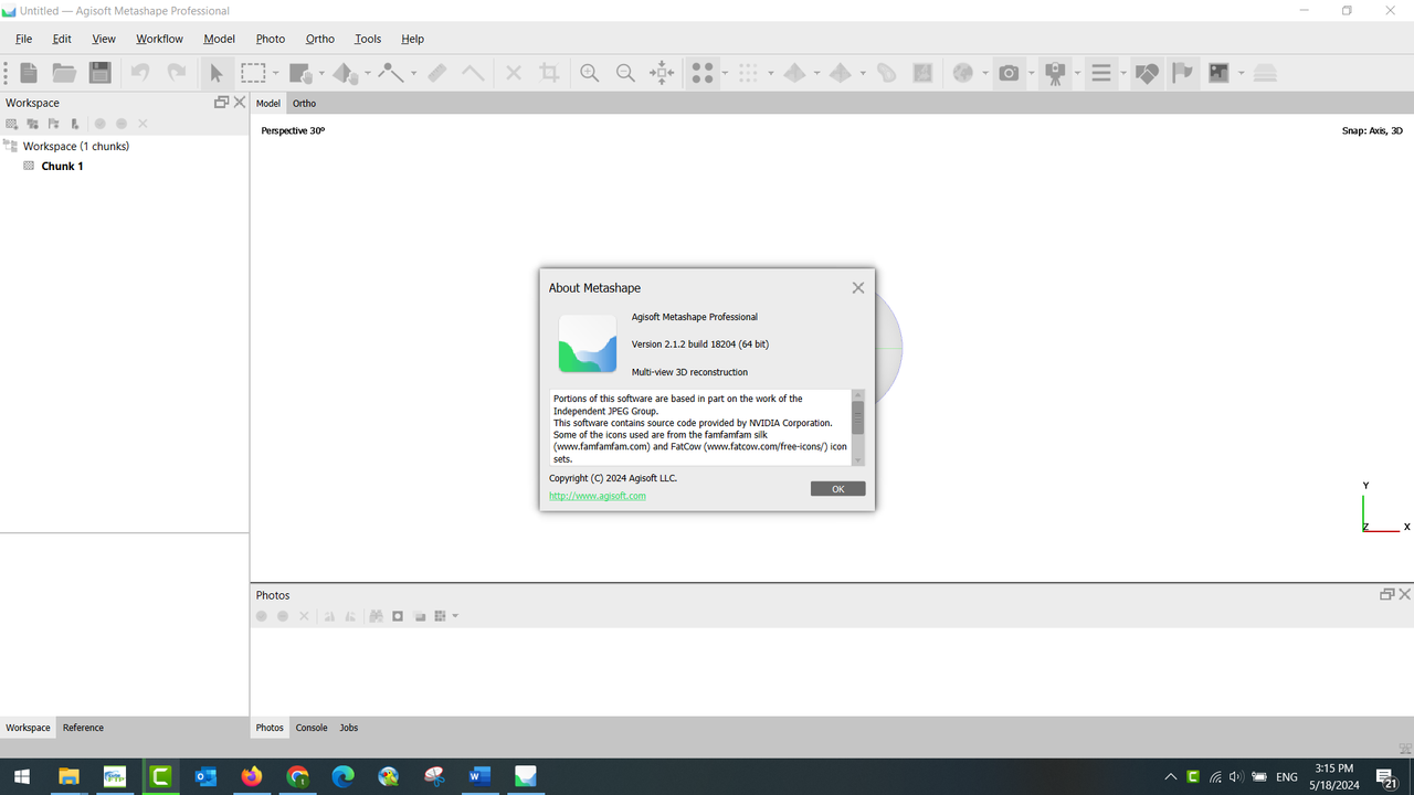Working with Agisoft Metashape Professional 2.1.2 Build 18204 full activated