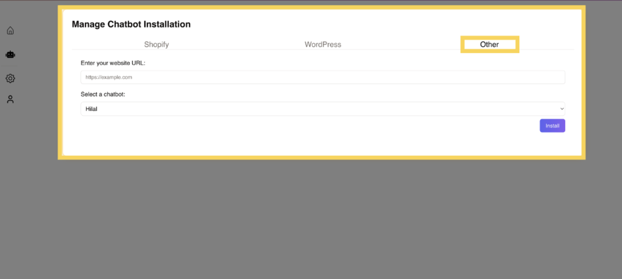 Chatbot Installation Type
