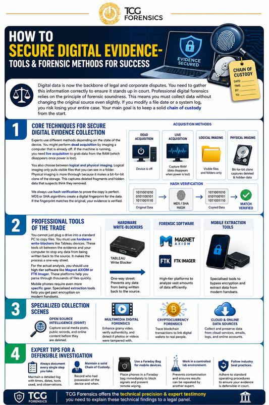 Securing Digital Evidence: Proven Tools and Methods for Forensic Success