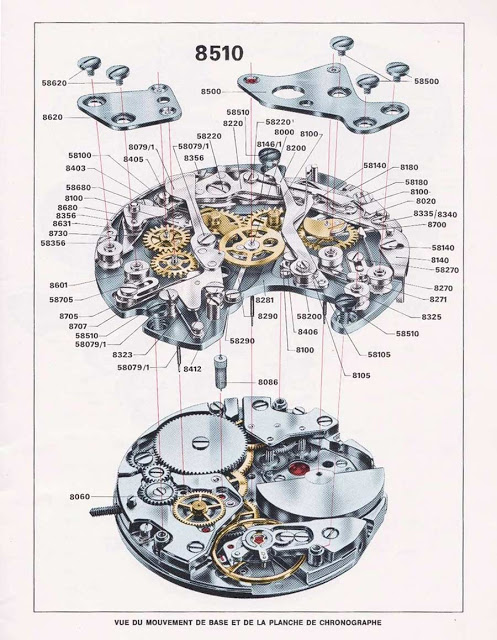 Le club des heureux propriétaires de TAG HEUER - tome 2 - Page 30 Calibre-11-1969-exploded-view