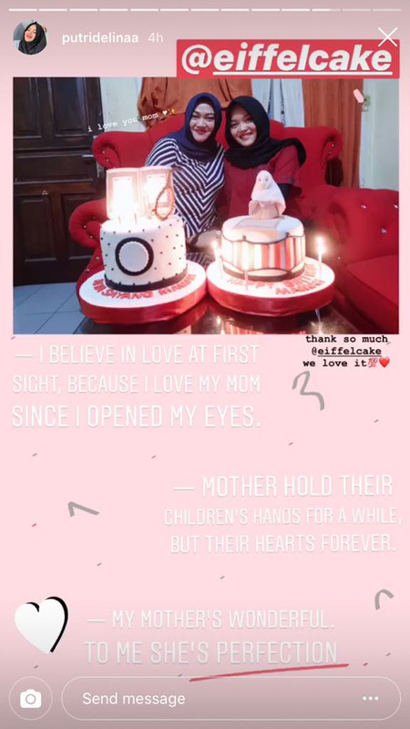 Instastory Putri Delina