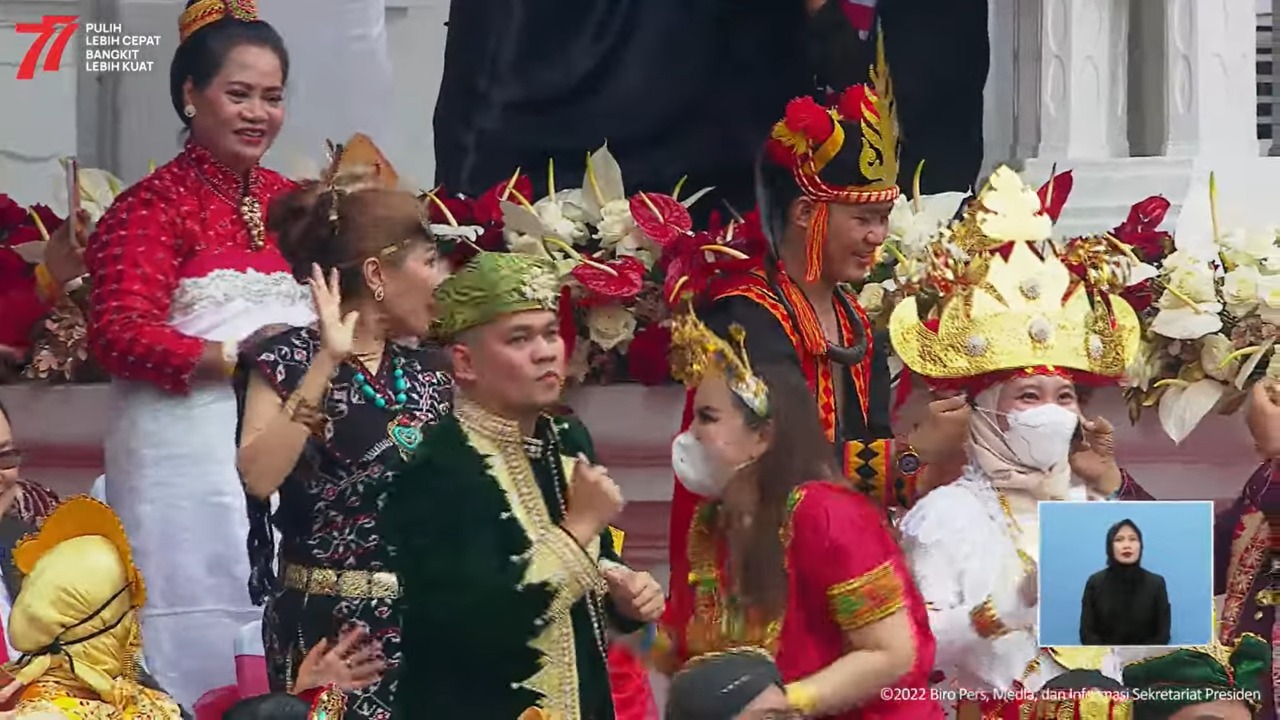 Indra Bekti saat menjadi tamu undangan pada perayaan HUT RI ke-77 di Istana Merdeka.