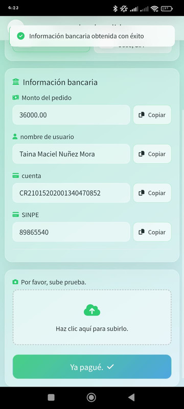 Personas a las que se le deposita 5