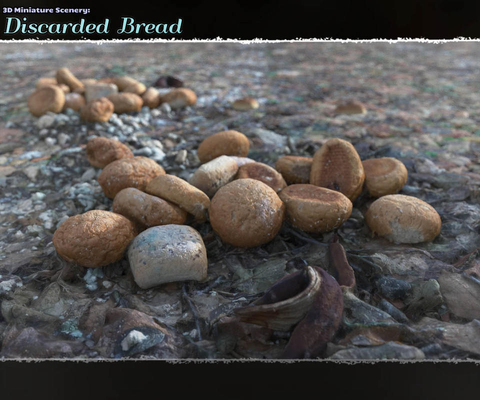 3D MiniScenery: Discarded Bread