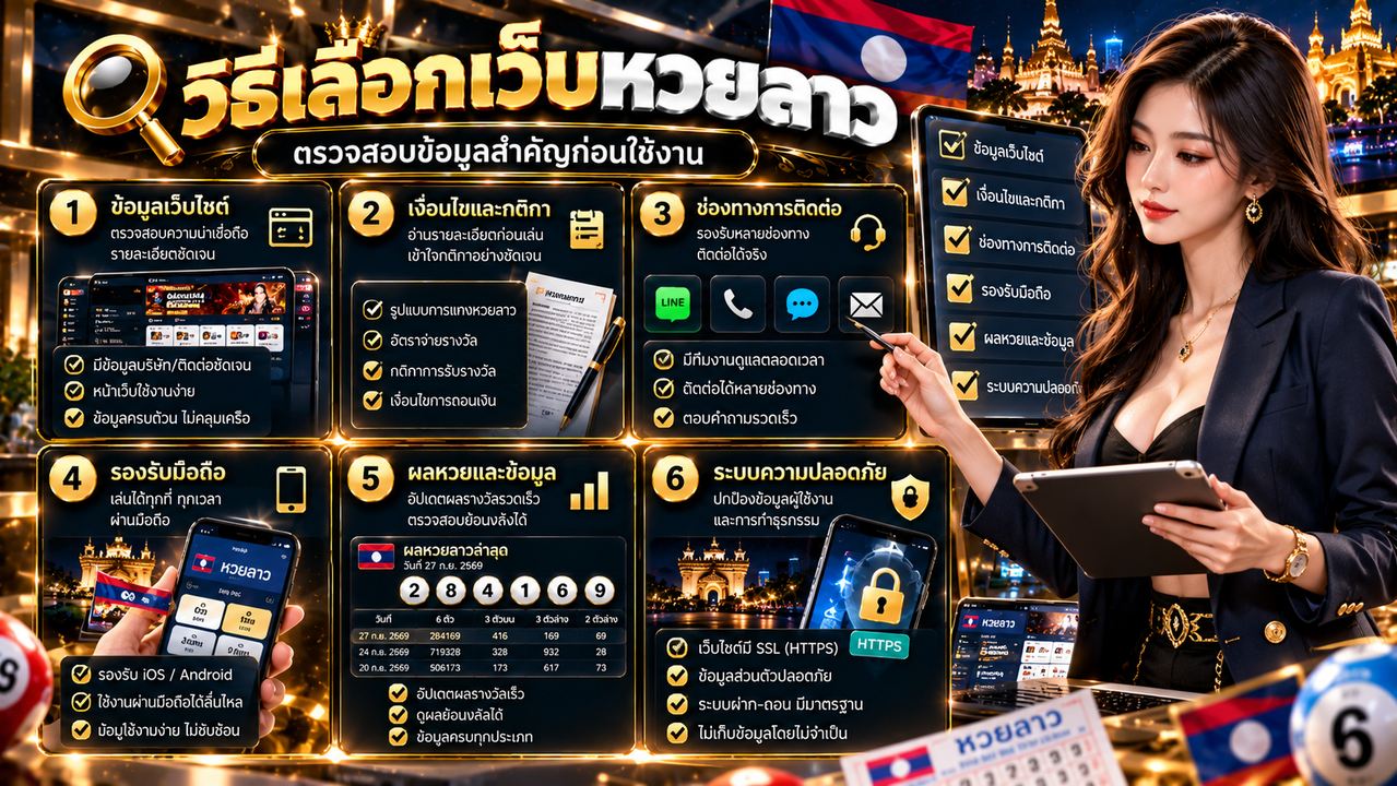 วิธีเลือกเว็บหวยลาว ตรวจสอบข้อมูลสำคัญก่อนใช้งาน