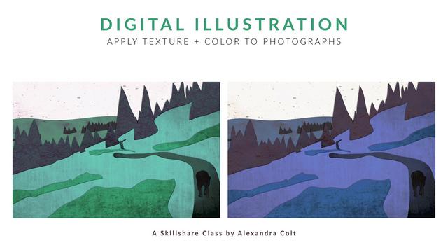 Digital Illustration Apply Texture + Color to Photographs