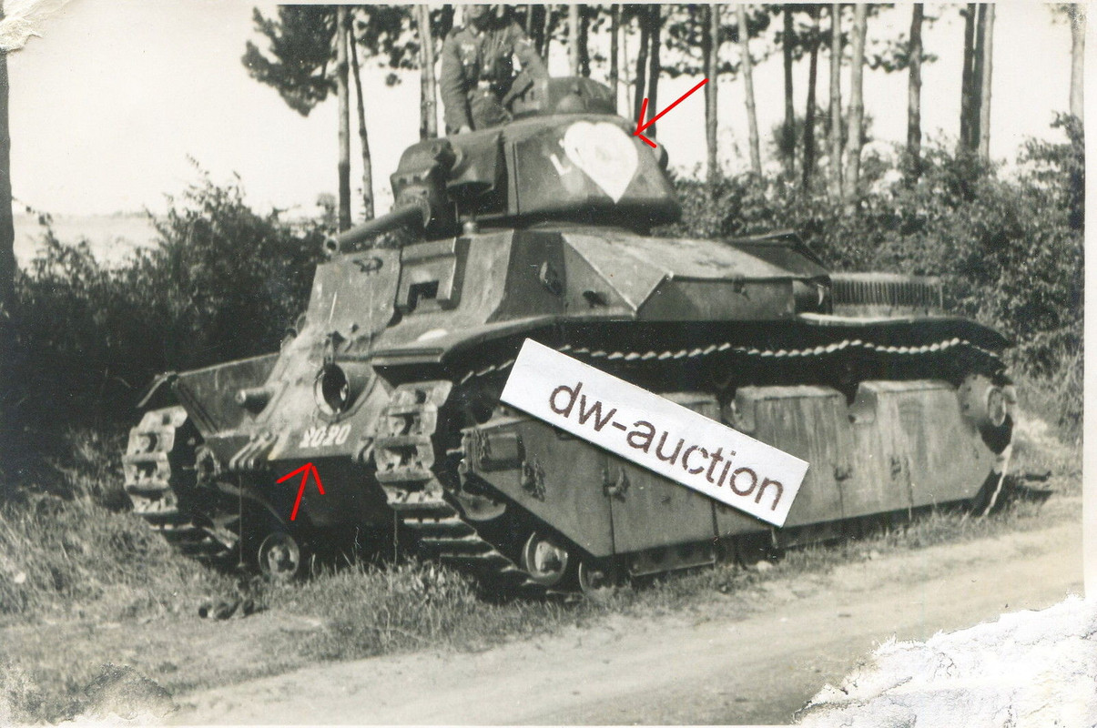 Frankreich , erbeuteter französischer Panzer mit