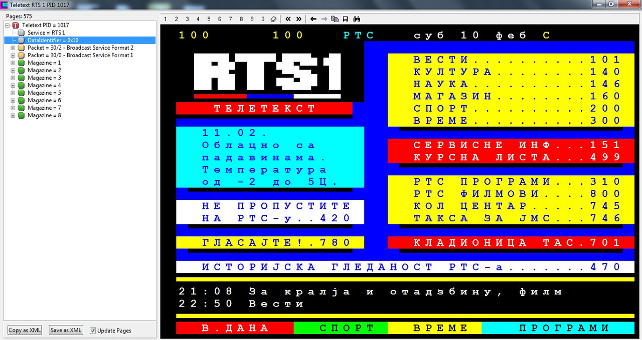 Teletext Cyrilic