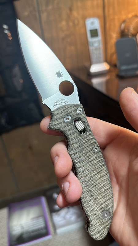 Flytanium Spyderco Shaman Scales Green Micarta- Blade HQ