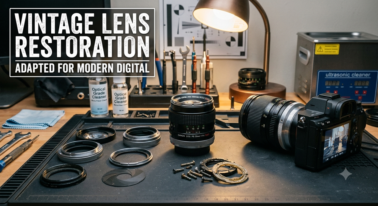 Vintage Lens Restoration Workbench