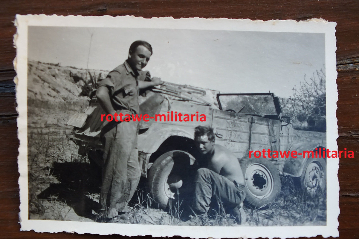Foto VW KDF Kübelwagen Afrikakorps DAK Sandreifen Balloreifen we