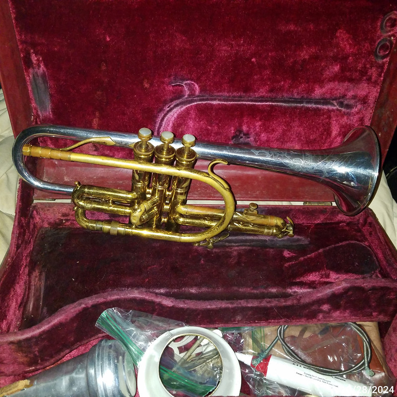 KING 1954 Master SILVERSONIC CORNET sn 338757 (13)