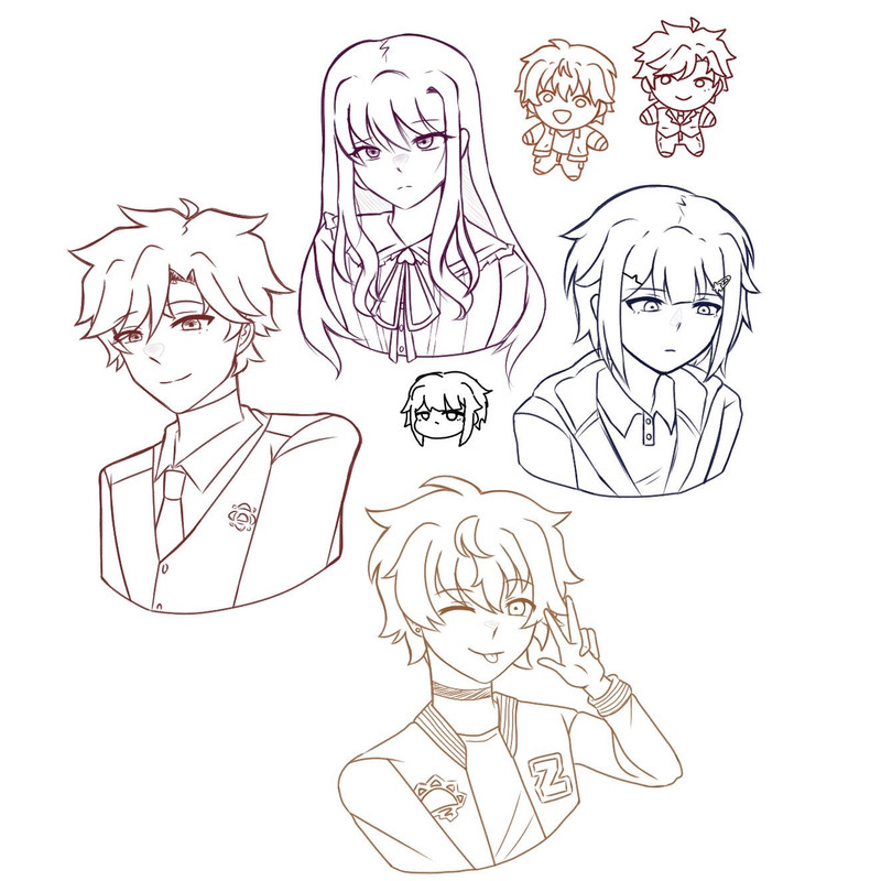 headshot doodle