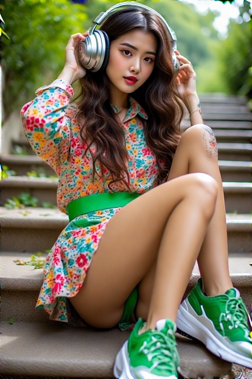 A-young-woman-sits-on-outdoor-20