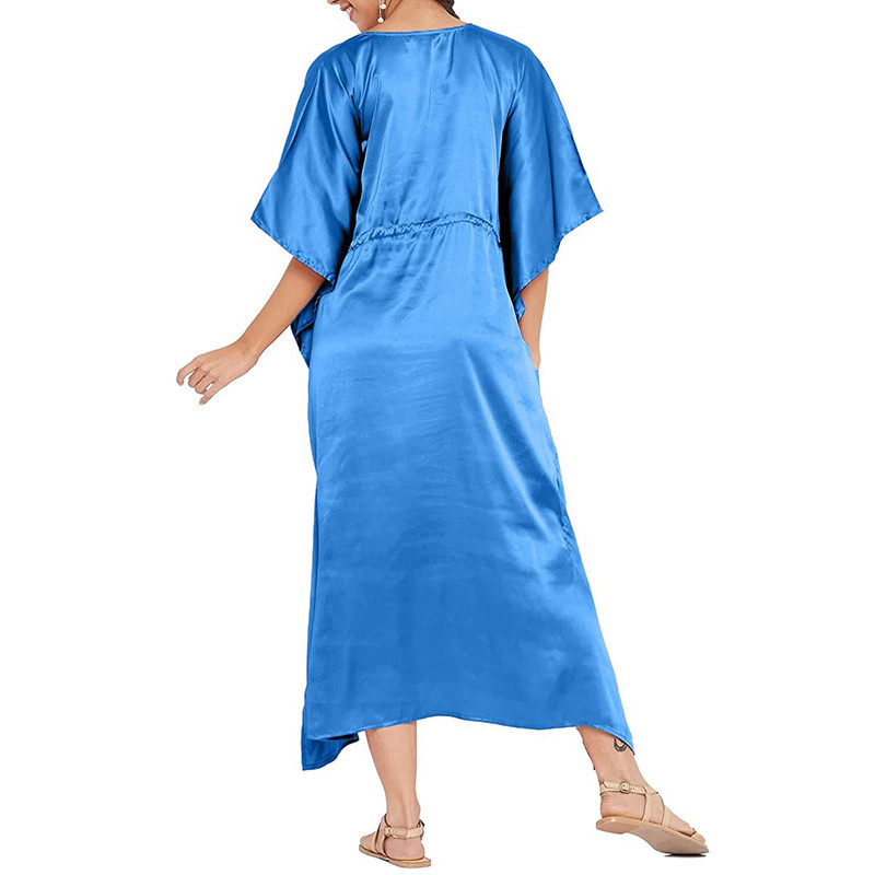 Women Satin Silk Nightdress Lingerie Sleepwear Nightgown Maxi Robe Loungewear - Picture 107 of 125