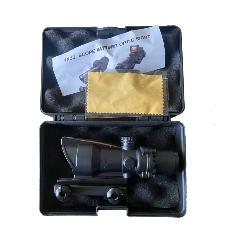 Trijicon型ACOG4倍X32赤緑青発光イルミネーテッドスコープ新品 ACOG 4x32 True Fiber Optic Red Green Crosshair Illuminated