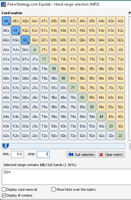 1 percent PS range