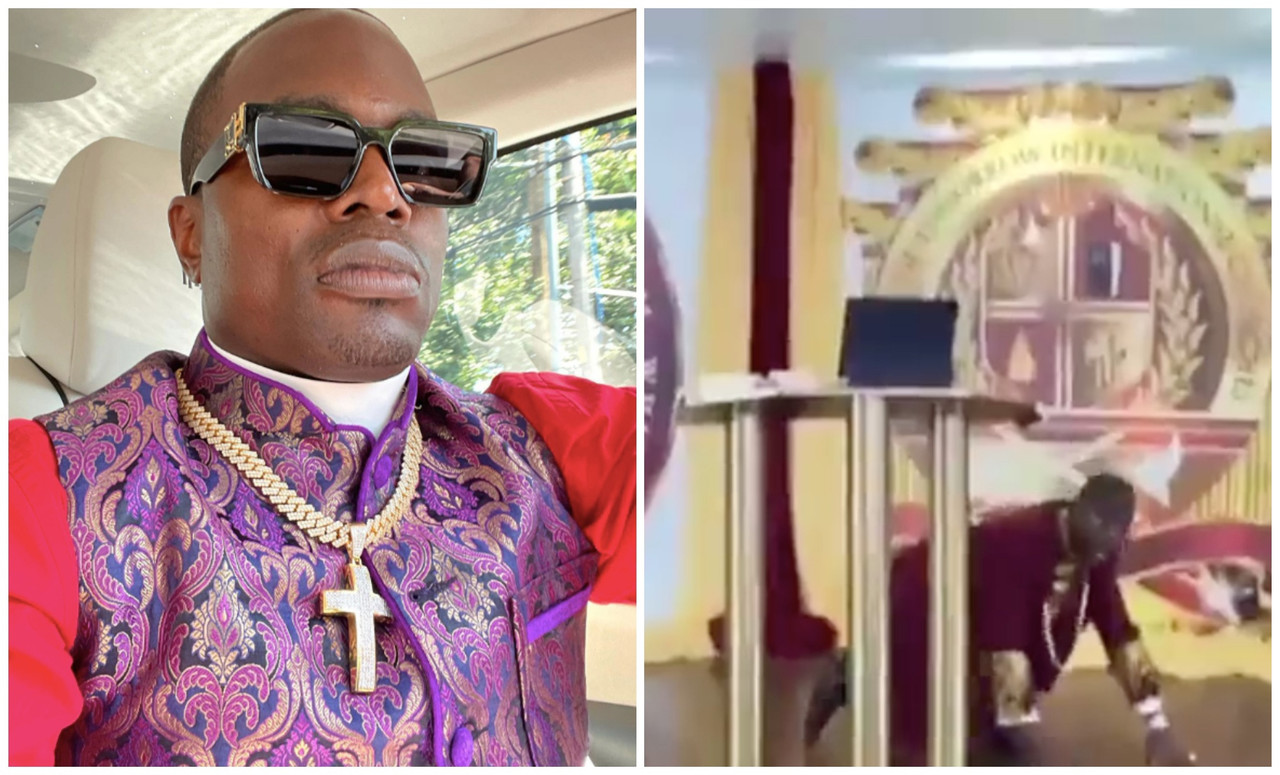Asaltan a excéntrico obispo mientras daba su sermón durante transmisión en vivo