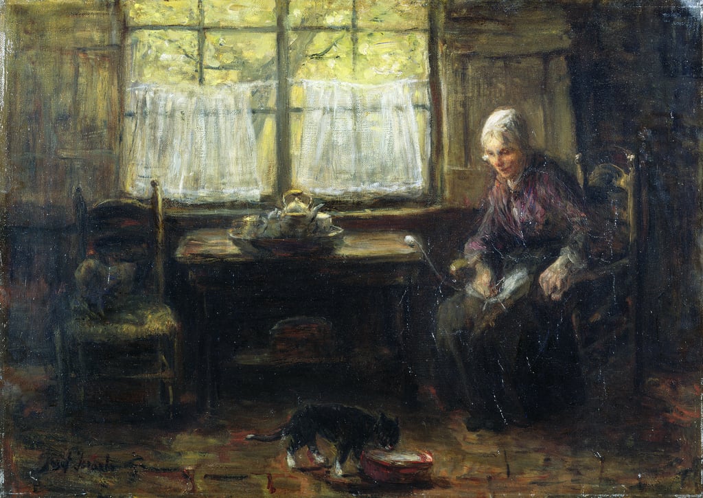 2-Jozef-Israls-A-Cottage-Interior-Meister-Drucke-152476