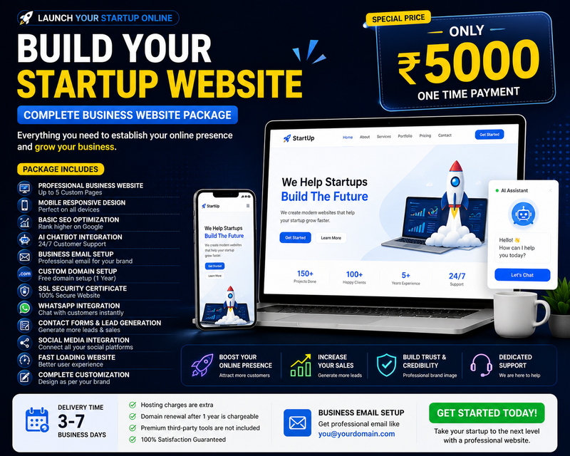 Build Your Startup Website – Complete Business Website Package