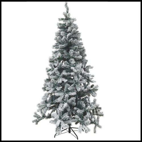 ALBERO DI NATALE INNEVATO BIANCO EFFETTO NEVE REALISTICO ABETE VERDE MODELLO SESTRIERE