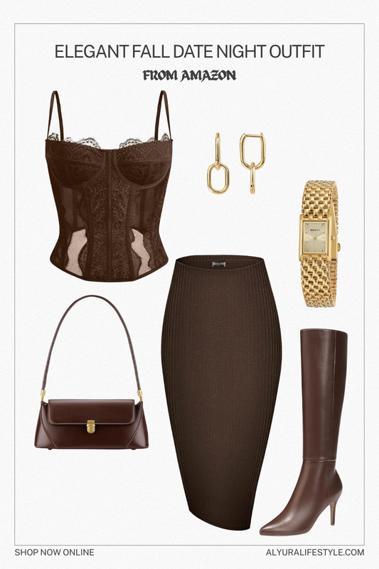 Elegant Fall Date Night Outfit | Chic All-Brown Look 🍷
