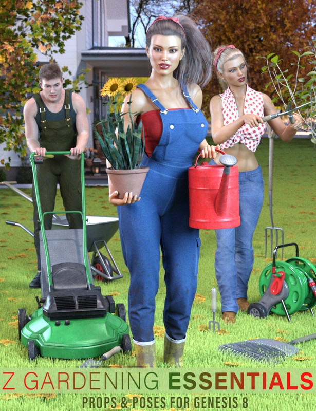 Z Gardening Essentials Props and Poses for Genesis 8 Z Gardening Essentials Props and Poses for Genesis 8