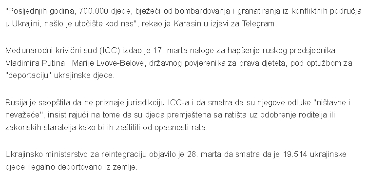 DECA PRISLINO ODVEDENA IZ SVOJIH DOMOVA Rusi objavili da je više od 700.000 ukrajinskih mališana na ruskoj teritoriji Screenshot-10430