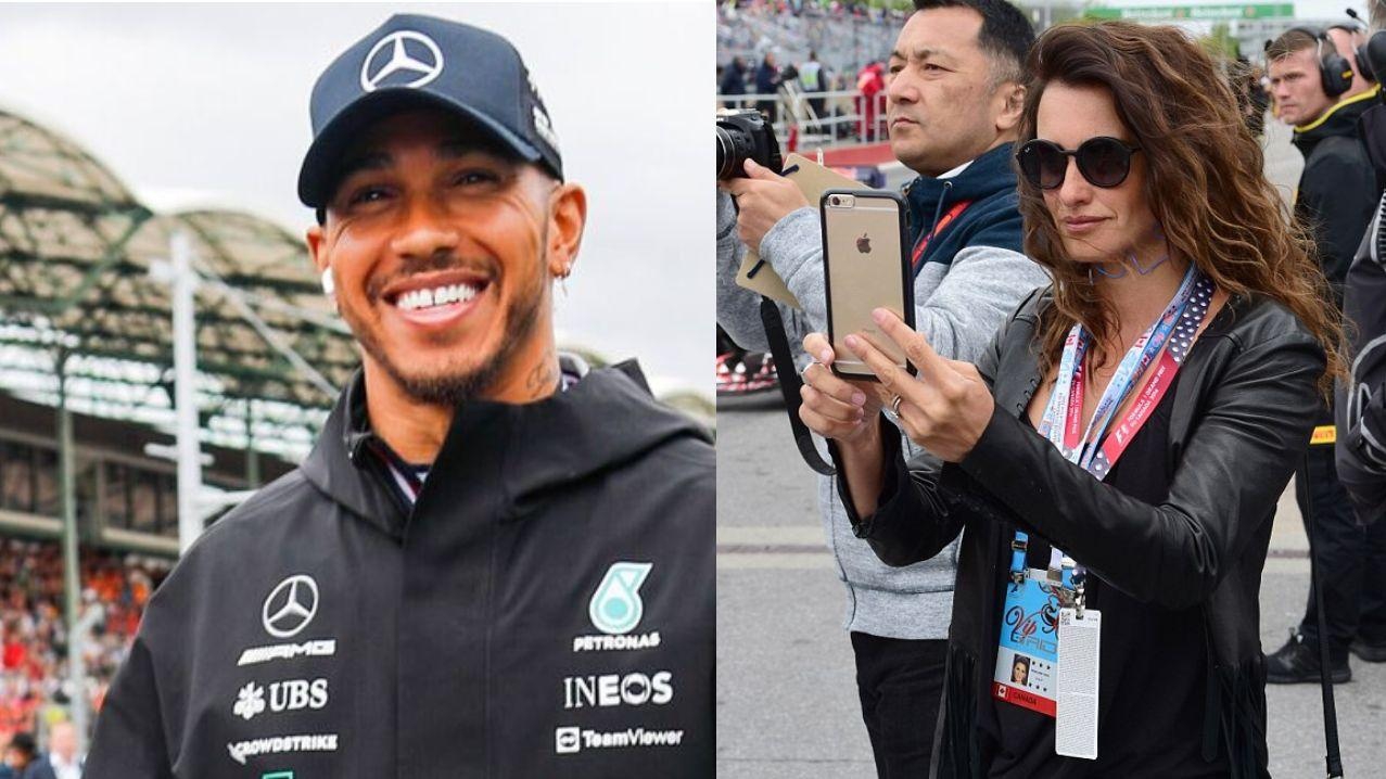 Lewis Hamilton se peleó con su equipo para saludar a Penélope Cruz