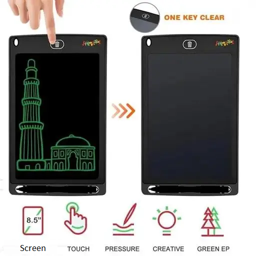DIGITAL WRITING SLATE FOR KIDS, SLATEE PACK OF 2 SLATES , 2 SLATE AT PRICE OF 1, BUY1GET1FREE, Color 1 (T102)