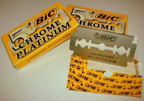 Razor-Blade-Bic-Chrome-Platinum-Double-Edge-100-Blades-Original-Barber