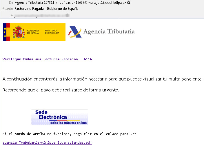 Pendiente de una factura por pagar