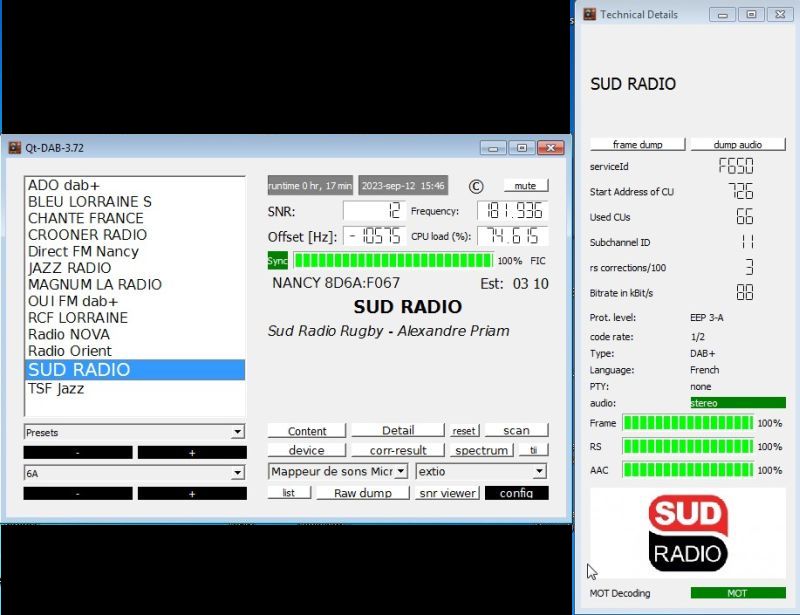 DAB+dept 54 SUD-RADIO