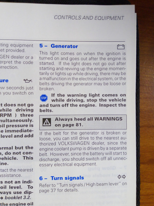stall and battery light VW Vortex Volkswagen Forum