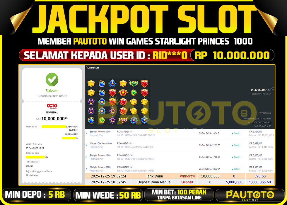 BUKTI JACKPOT LUNAS PAUTOTO