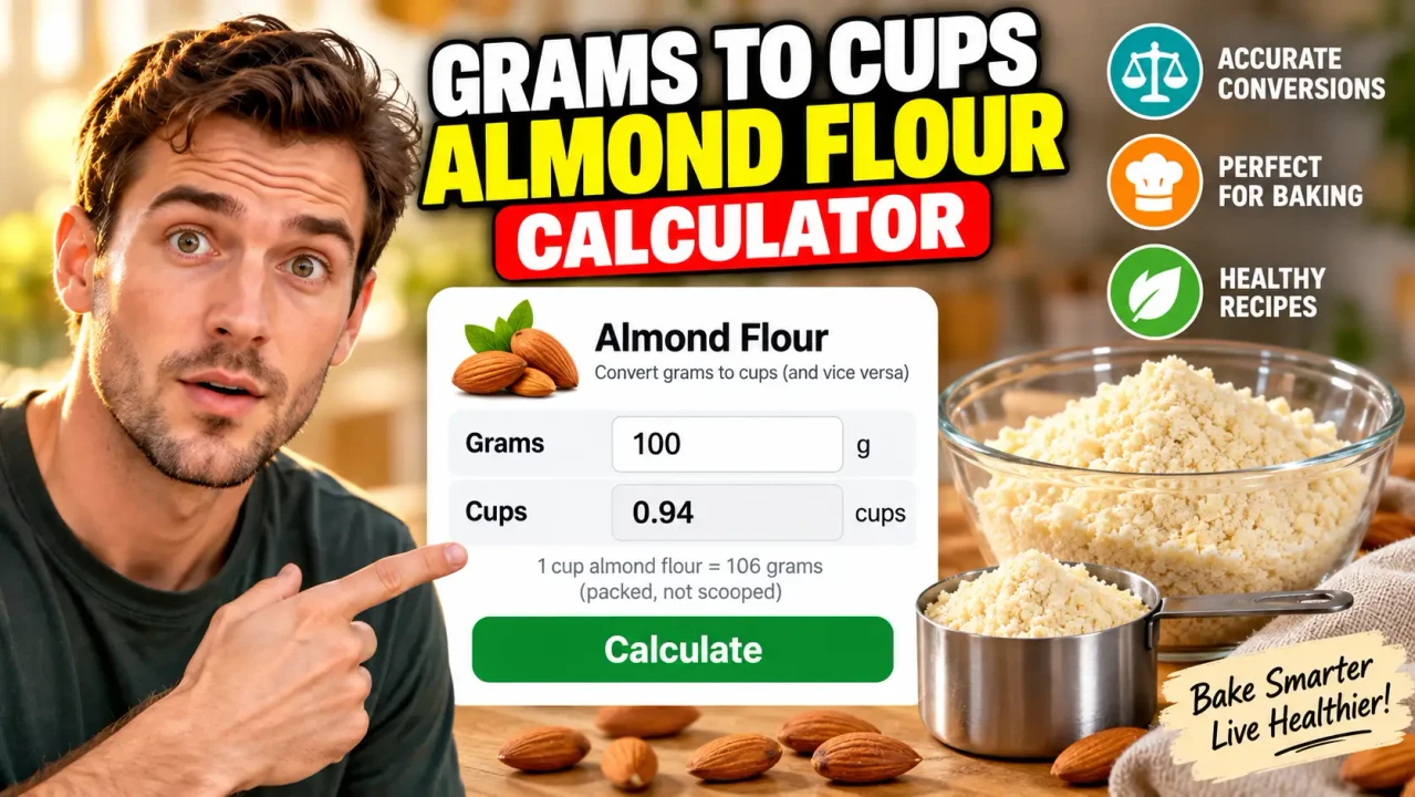 Grams To Cups Almond Flour Calculator
