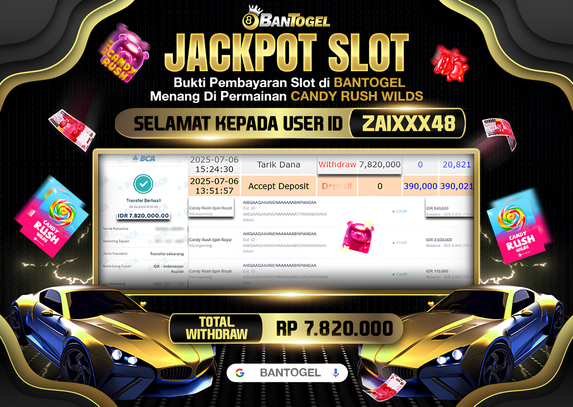 BUKTI JACKPOT LUNAS BANTOGEL