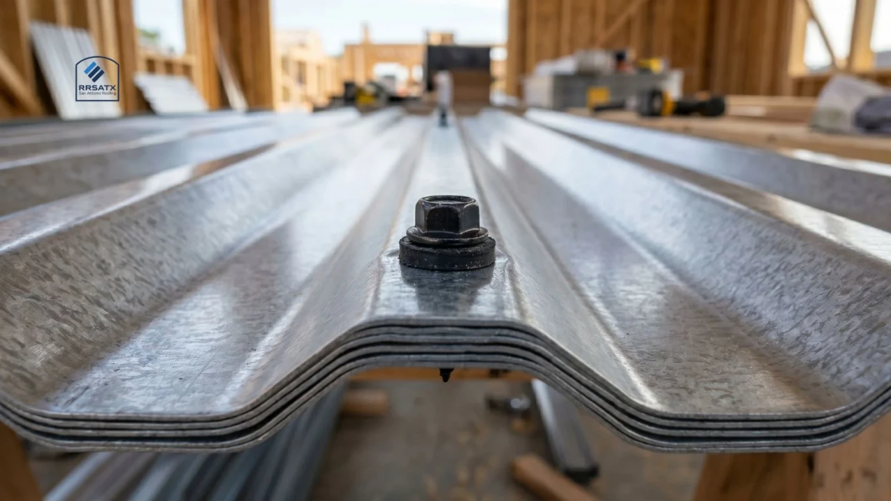 Corrugated metal roofing panels residential San Antonio