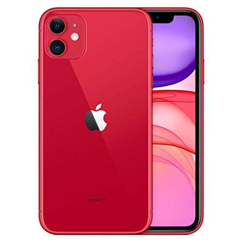 Amazon: Apple iPhone 11,| 64GB | Rojo (Reacondicionado) 