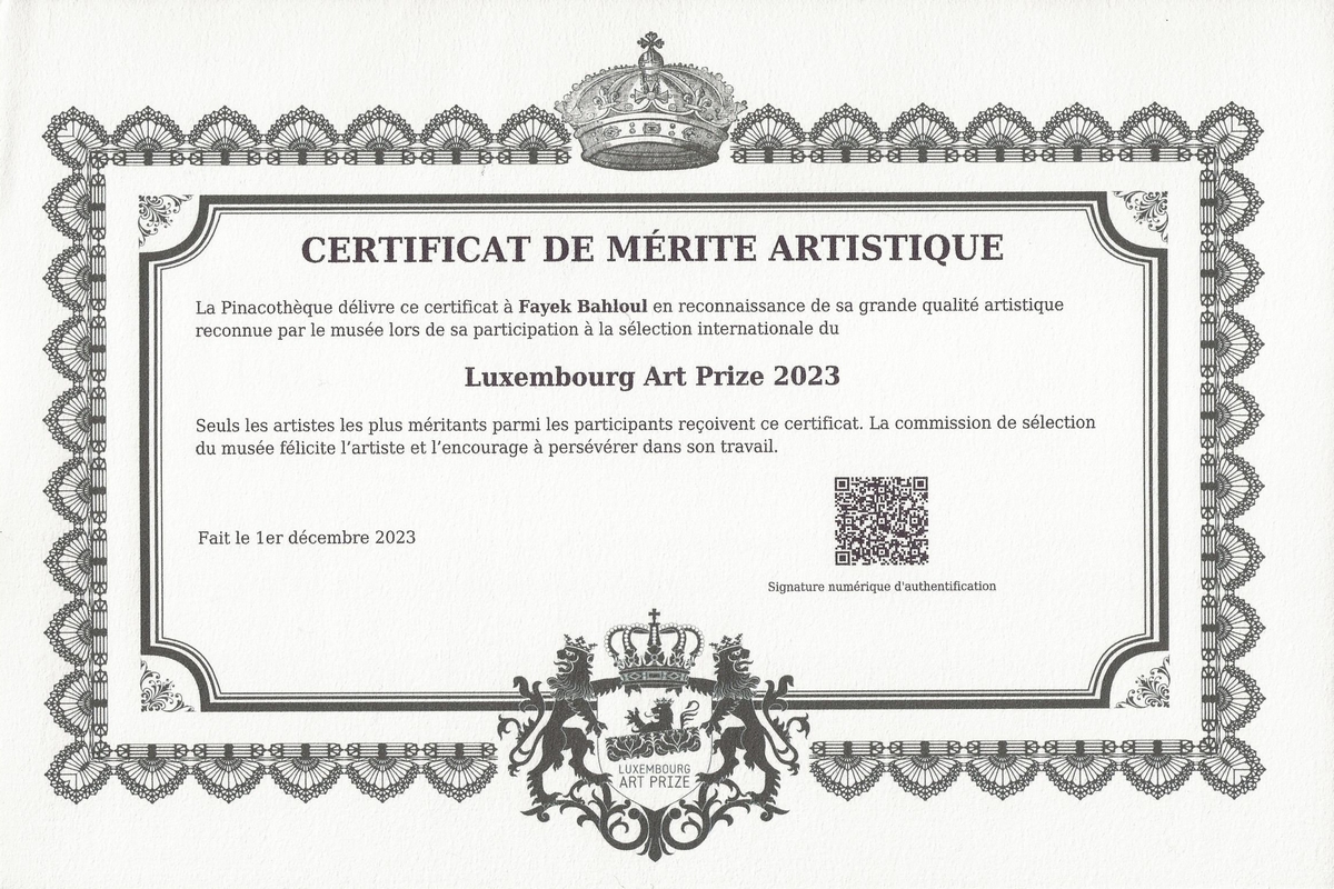 certificat du mérite artistique 2023