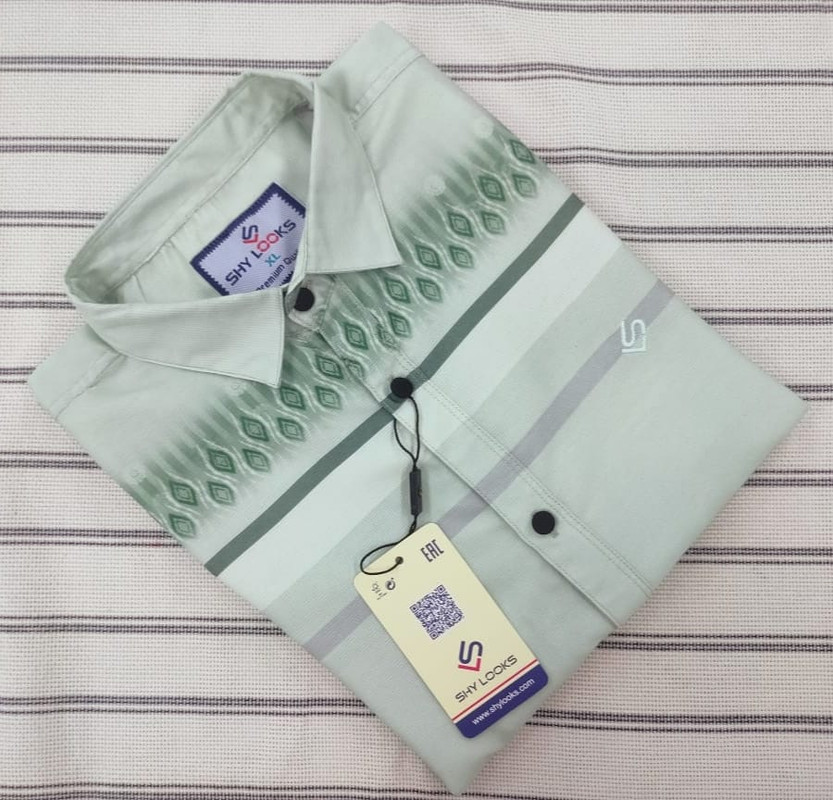 Shy Looks Luxury Spandex Print Shirt