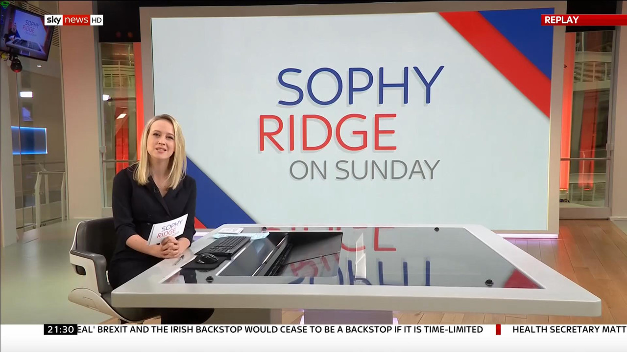 27 January - 21.30.00 - Sophy Ridge On Sunday. A new kind of pol