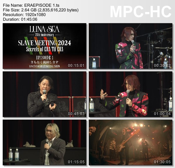 [TV-Variety] LUNA SEA 35th Anniversary SLAVE MEETING 2024 Secrets of ERA TO ERA at Zepp Haneda (東京) (Streaming+ 2024.12.23)