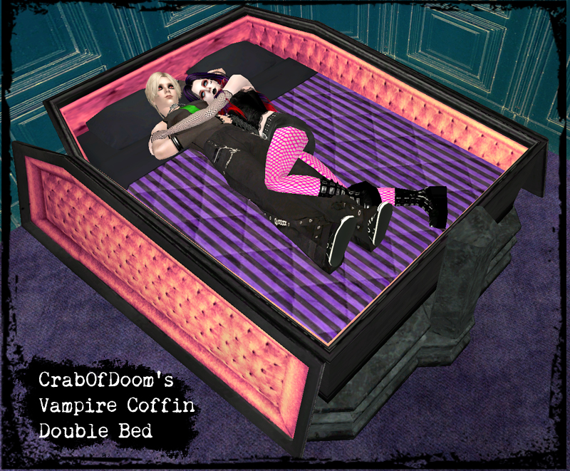 Coffin double bed preview with Ebony and Darko