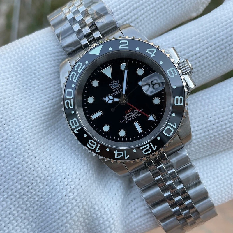 Steeldive SD1993 Black Sub GMT 300M Automatic Diver Watch photo 4