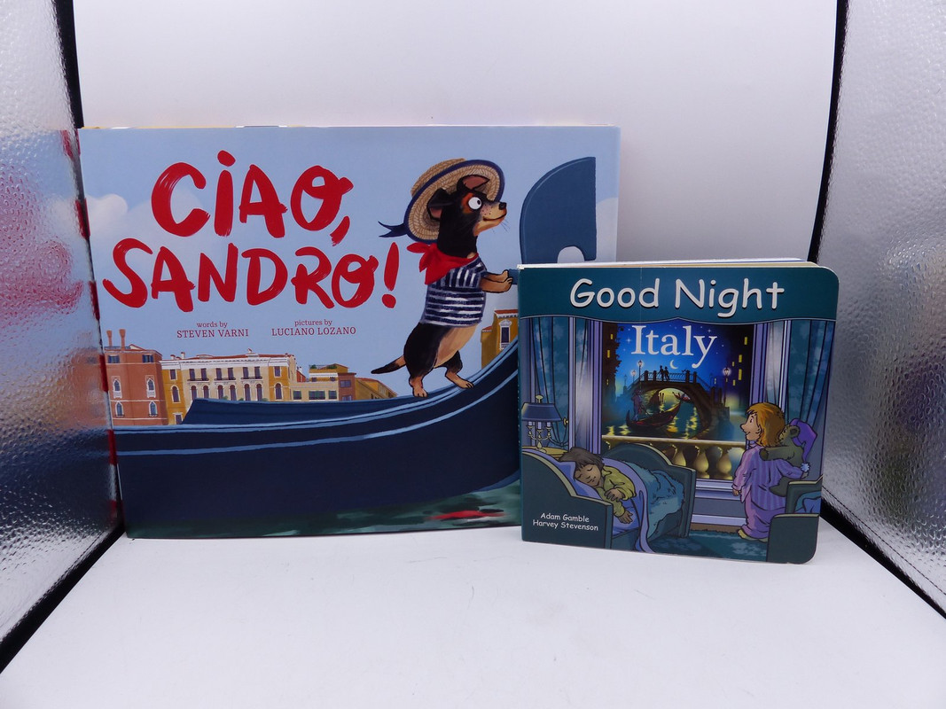 CIAO, SANDRO! BY STEVEN VARNI & GOODNIGHT ITALY BY ADAM GAMBLE HARD COVER BOOKS