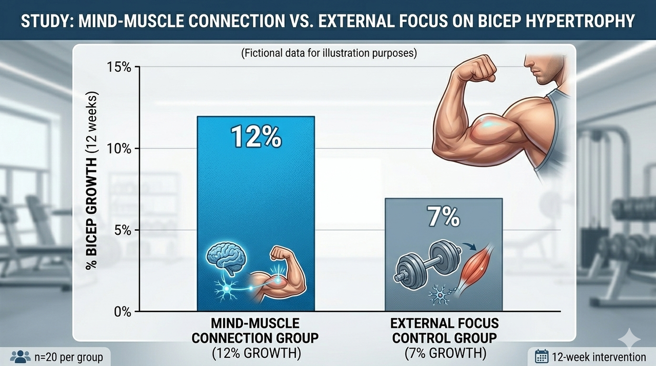 Person performing slow controlled dumbbell curl for mind-muscle connection and how to feel every rep
