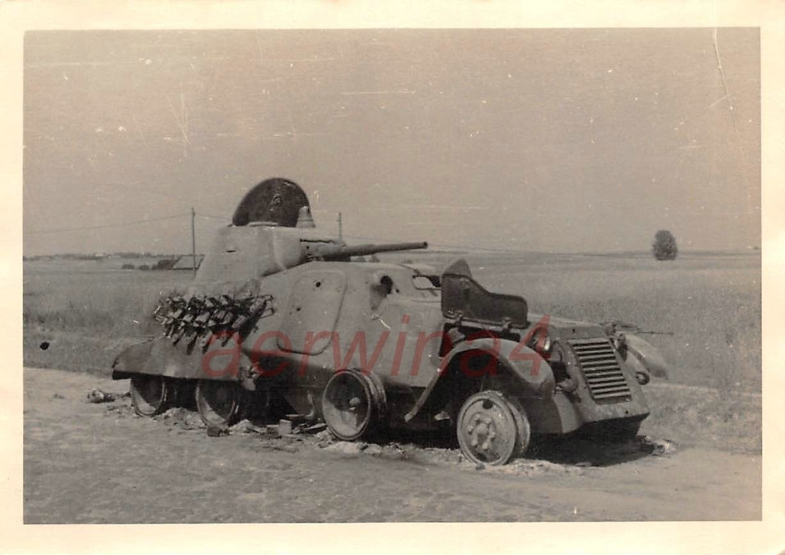 Russ. Panzerspähwagen BA - 10 zerstört bei Shito