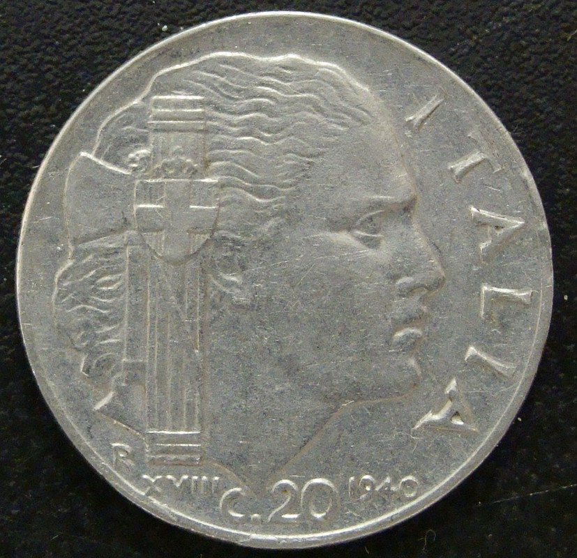 ITA. 20 Céntimos Lira (1940) - rev