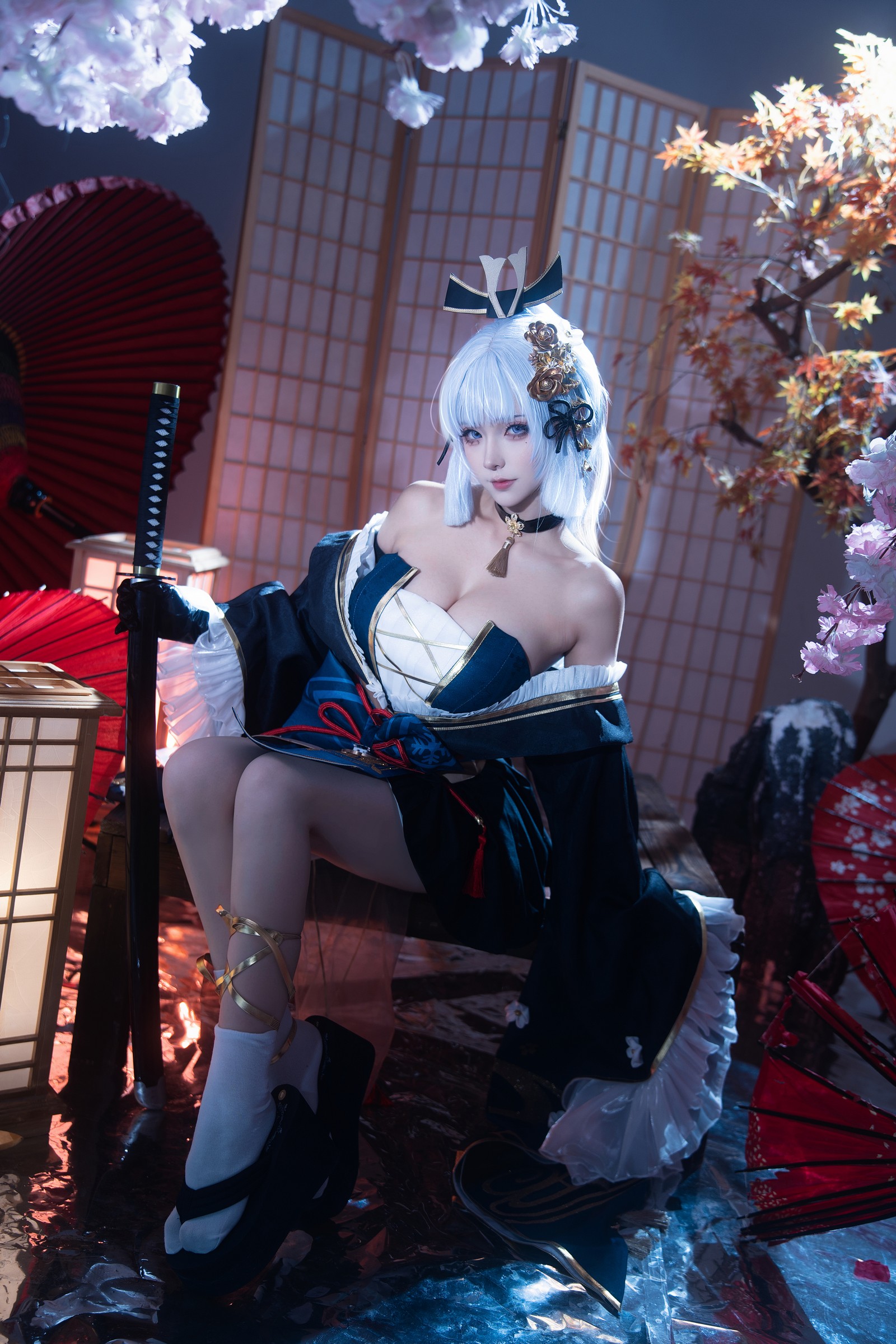 Seya-狮砸 – 原神 神里绫华·霜刃 Cos 高清写真（12P-195.6MB）插图4